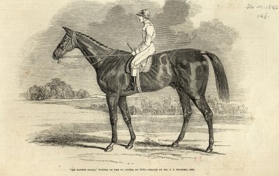 1846年9月26日，来自“伦敦新闻画报”的St. Leger的获奖者“Tatton Sykes爵士” 作者 老约翰弗雷德里克鲱鱼