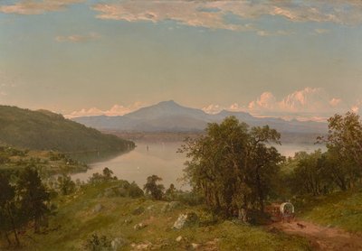 来自尚普兰湖西岸的骆驼驼峰 1852 年（布面油画） 作者 约翰·弗雷德里克·肯塞特