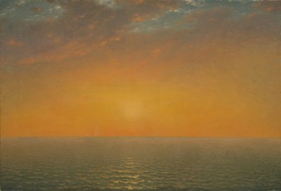 海上日落，1872年。 作者 约翰·弗雷德里克·肯塞特