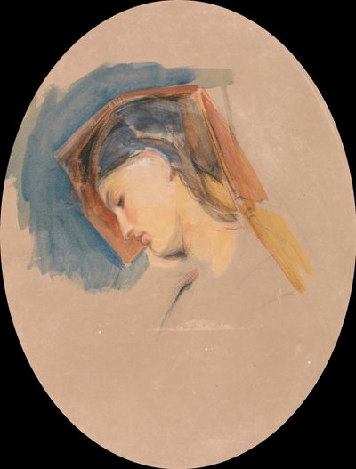 年轻女子的头像 作者 约翰·弗雷德里克·刘易斯