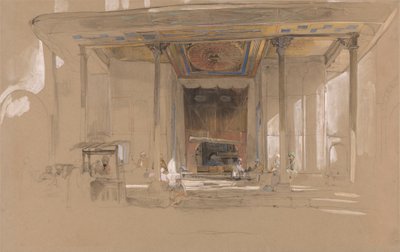 Main Entrance of Great Mosque, (Ulu cami) Bursa, Turkey, 作者 约翰·弗雷德里克·刘易斯