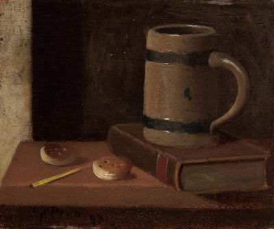 杯子、书、饼干和火柴，1893年。 作者 约翰·弗雷德里克·佩托