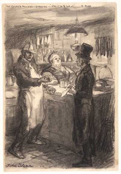 "这是什么账单？给我看看" 作者 John French Sloan