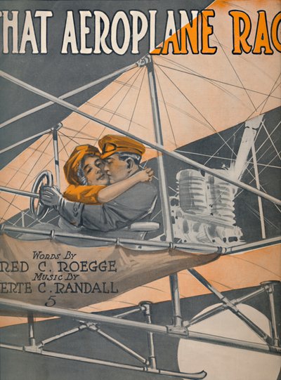 那架飞机的布条》，1911年。 作者 约翰·弗鲁
