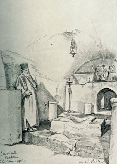 1902年，在Shechem Nablus的Jacobs Well。 作者 约翰·富利洛夫