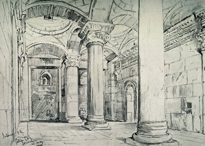 耶路撒冷-金门或美丽之门的内部，1902年。 作者 约翰·富利洛夫