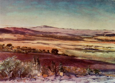 从塔博尔山坡上的黑尔蒙山（Mount Hermon），1902年。 作者 约翰·富利洛夫