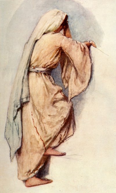 《研究叙利亚妇女的节日服饰》，1902年。 作者 约翰·富利洛夫