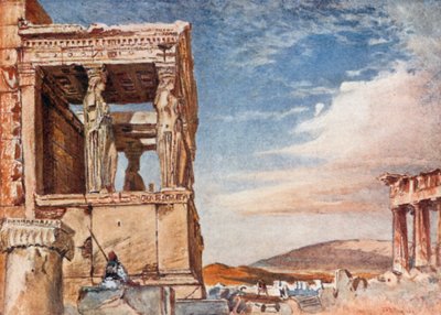 来自西方的Erechtheum的Caryatid Portico 作者 约翰·富利洛夫