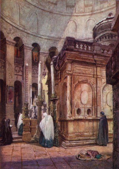 The Rotunda and Chapel of the Holy Sepulchre (colour litho) 作者 约翰·富利洛夫