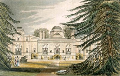 Chiswick House花园前面（彩色雕刻） 作者 约翰·根德尔