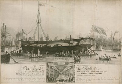 海员教堂于1818年3月18日成立，停泊在Wapping 作者 约翰·根德尔