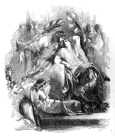威廉-莎士比亚的《安东尼与克里奥帕特拉》（Antony and Cleopatra）。 作者 John Gilbert
