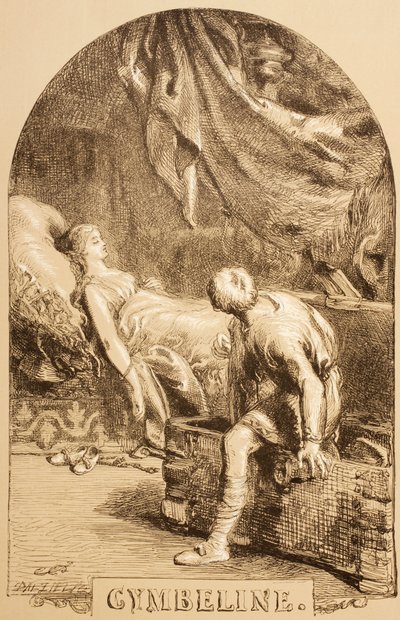 Cymbeline的插图，来自&39;The Illustrated Library Shakespeare&39;，1890年伦敦出版 作者 约翰·吉尔伯特