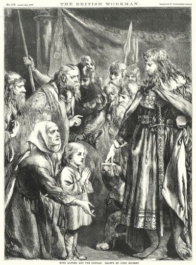 King Alfred and the Orphan (engraving) 作者 约翰·吉尔伯特