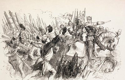 亨利国王的部队在1890年法国哈弗勒尔的围困 作者 约翰·吉尔伯特