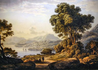 湖区的风景（纸上水彩画） 作者 约翰·格洛弗