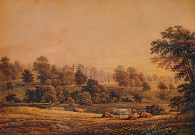 Aldenham修道院的视图：赫特福德郡，18-19世纪，1935年 作者 约翰·格洛弗