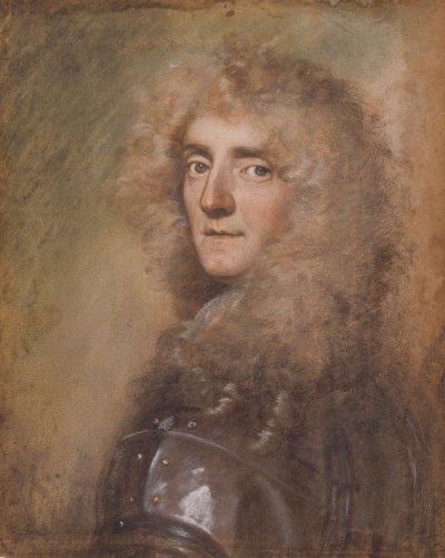 Philip Woolrich的肖像（粉彩和粉笔在纸上） 作者 John Greenhill