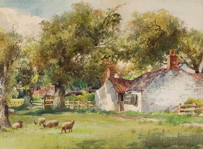 春天，Laceby Common（wc在纸上） 作者 约翰·古特里奇·赛克斯