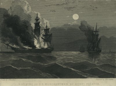 1865年，反叛海盗焚烧美国商人 作者 约翰·汉密尔顿