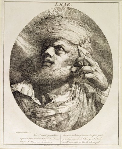 李尔，来自李尔王，第三幕，场景3，1776年 作者 约翰·汉密尔顿·莫蒂默