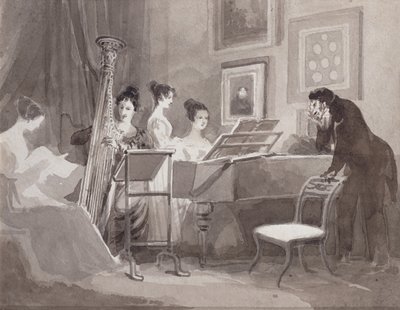 音乐晚会（纸上墨水） 作者 约翰·哈登