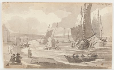 沐浴机于1812年在坎布里亚郡阿隆比（纸上写字） 作者 约翰·哈登