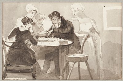 国际象棋，1812年（纸上写着） 作者 约翰·哈登