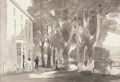 渡轮，1814年（纸上写着） 作者 约翰·哈登