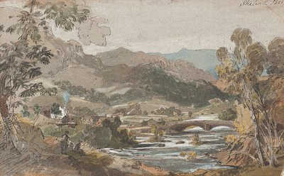 Skelwith Bridge，1812年（纸上写着） 作者 约翰·哈登