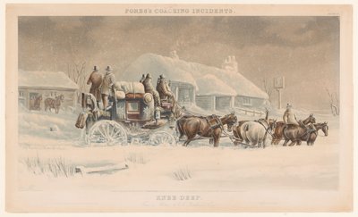 冬景中雪中的六匹马和马车
膝盖深（物体上的标题）
福雷斯教练事件（系列标题）
弗雷斯的教练事件 作者 约翰·哈里斯