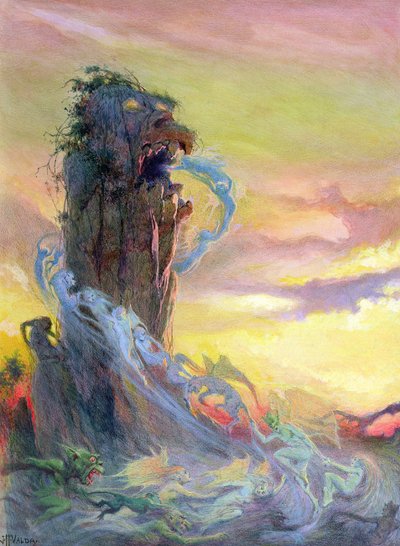 因此，所有好的和坏的想法都归巢了（纸上的蜡笔和蜡笔） 作者 约翰哈里斯瓦尔达