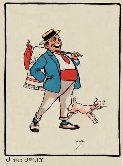 乔利（J the Jolly）-哈索（J.Hassall）-绘画，1903年 作者 约翰·哈索尔