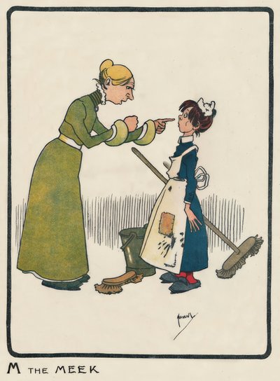 M the Meek - J.Hassall -绘画，1903年 作者 约翰·哈索尔