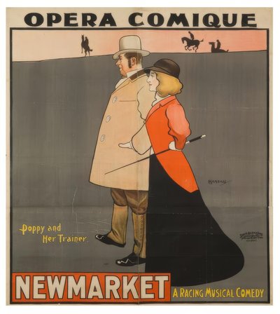“歌剧。罂粟和她的教练” - J. Hassall - Plakat，1896年 作者 约翰·哈索尔
