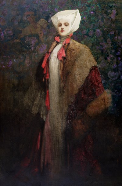 女士》（布面油画） 作者 约翰·哈索尔
