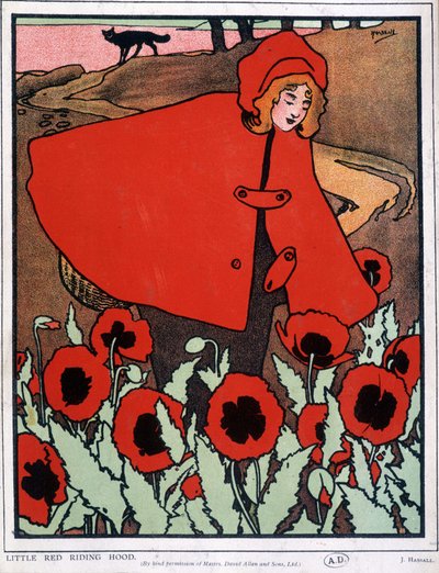 小红帽》--海报，约翰-哈索尔（John Hassall）绘，1930 年 作者 约翰·哈索尔