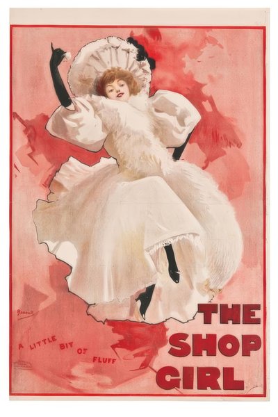 《商店的女孩》 - J. Hassall - Plakat，1894年 作者 约翰·哈索尔