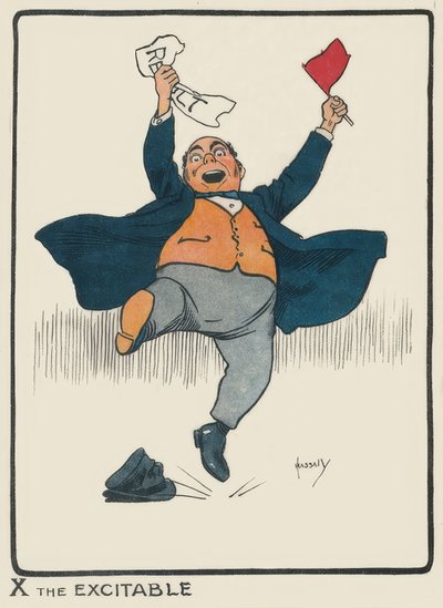 X《兴奋者》 - J.哈索尔-《时代报》，1903年 作者 约翰·哈索尔
