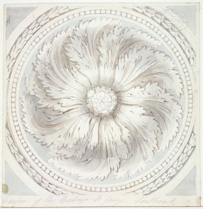 伦敦南华克区圣乔治殉道者的天花板上的围栏，1831年 作者 John Hassell
