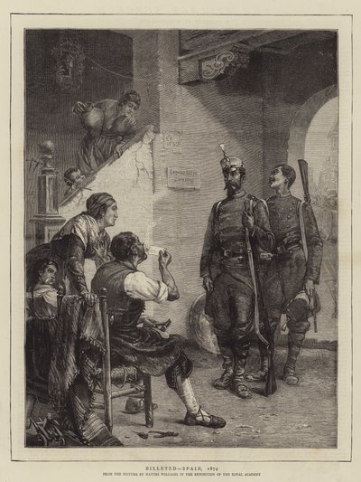 Bileted，西班牙，1874年 作者 约翰·海恩斯·威廉姆斯