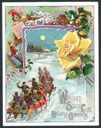 Woolson Spice Company圣诞卡（chromolitho） 作者 约翰·亨利·布福德