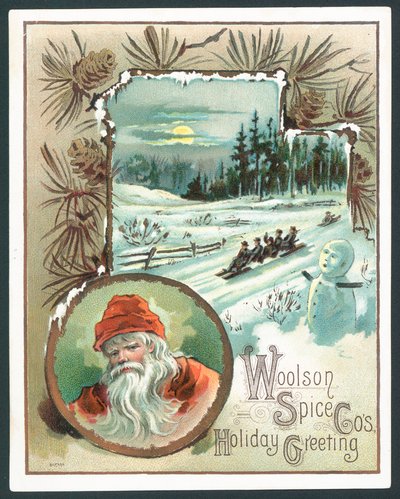Woolson Spice Company圣诞卡（chromolitho） 作者 约翰·亨利·布福德