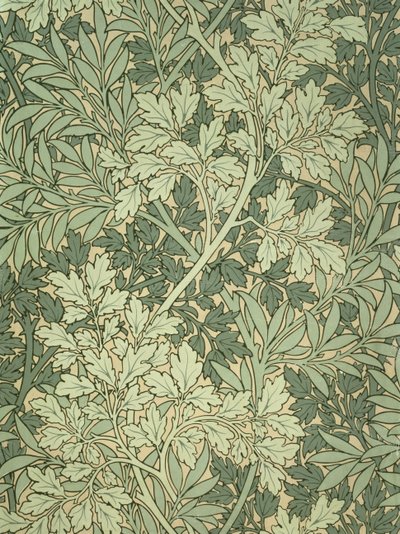 叶子壁纸，由John Henry Dearle（1860-1932）为Morris and Company设计 作者 约翰·亨利·迪尔