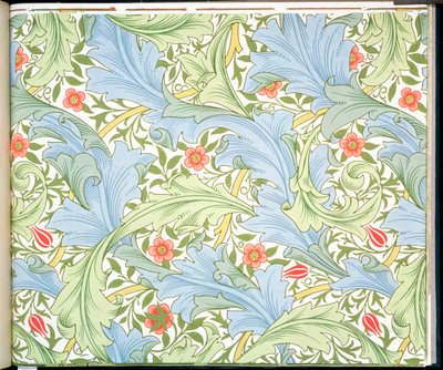 格兰维尔》，约翰-亨利-迪尔为莫里斯公司设计的墙纸，1896年 作者 约翰·亨利·迪尔