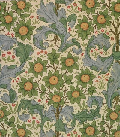 果园壁纸，由John Henry Dearle（1860-1932）为莫里斯公司设计，1899年 作者 约翰·亨利·迪尔
