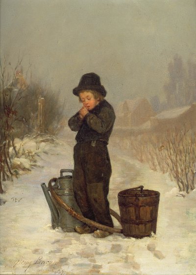 温暖他的手，1867年 作者 约翰·亨利·弗雷德里克·培根