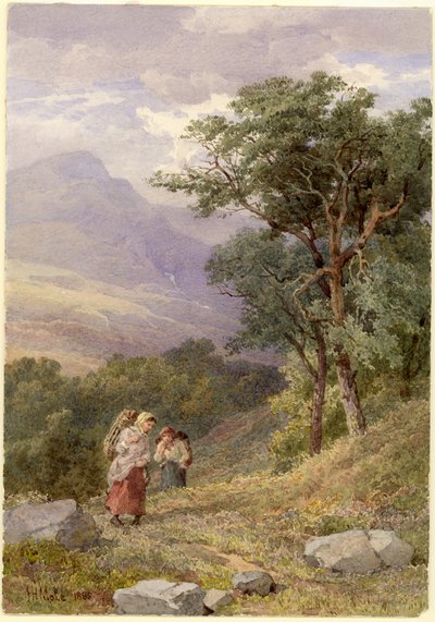 靠近Tarbet，Loch Fyne（铅笔和水彩纸） 作者 约翰·亨利·摩尔
