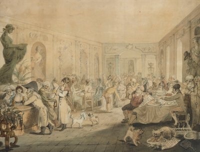 巴黎皇宫饭店的Very&39;s Restaurant，1803年 作者 约翰·亨利·尼克松